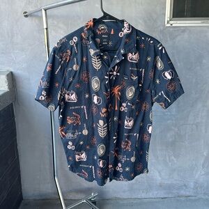 Rvca causal shirt “easy fit” size large men's